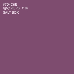#7D4C6E - Salt Box Color Image